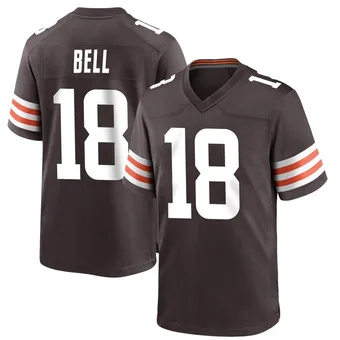 Men's David Bell Brown Game Team Color Football Jersey