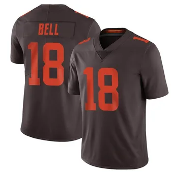 Men's David Bell Brown Limited Vapor Alternate Football Jersey