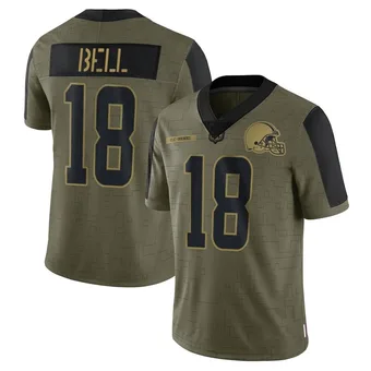 Men's David Bell Olive Limited 2021 Salute To Service Football Jersey