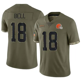 Men's David Bell Olive Limited 2022 Salute To Service Football Jersey