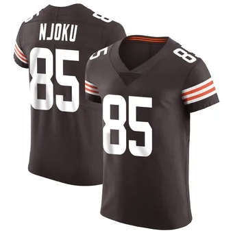 Men's David Njoku Brown Elite Vapor Football Jersey