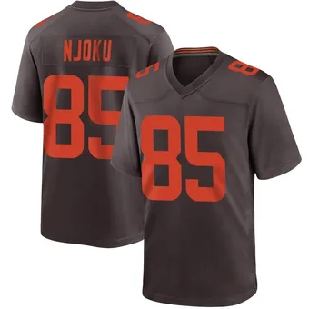 Men's David Njoku Brown Game Alternate Football Jersey