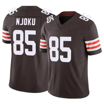 Men's David Njoku Brown Limited Vapor F.U.S.E. Football Jersey