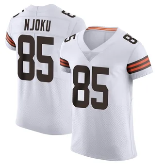 Men's David Njoku White Elite Vapor Football Jersey