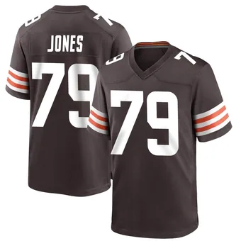 Men's Dawand Jones Brown Game Team Color Football Jersey