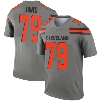 Men's Dawand Jones Legend Inverted Silver Football Jersey