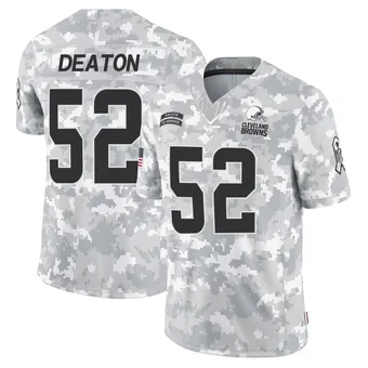 Men's Dawson Deaton Arctic Camo Limited 2024 Salute to Service Football Jersey