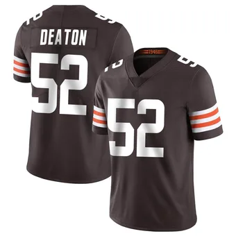 Men's Dawson Deaton Brown Limited Team Color Vapor Untouchable Football Jersey