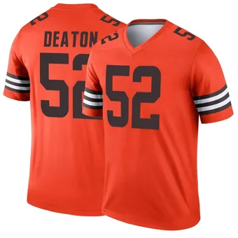 Men's Dawson Deaton Orange Legend Inverted Football Jersey