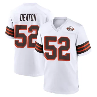 Men's Dawson Deaton White Game 1946 Collection Alternate Football Jersey