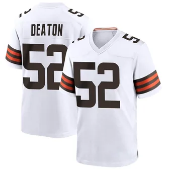 Men's Dawson Deaton White Game Football Jersey