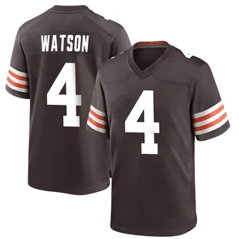 Men's Deshaun Watson Brown Game Team Color Football Jersey