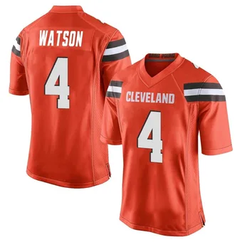 Men's Deshaun Watson Orange Game Alternate Football Jersey