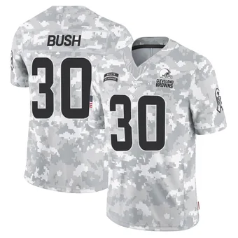 Men's Devin Bush Arctic Camo Limited 2024 Salute to Service Football Jersey