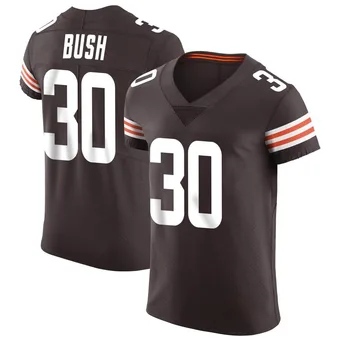 Men's Devin Bush Brown Elite Vapor Football Jersey