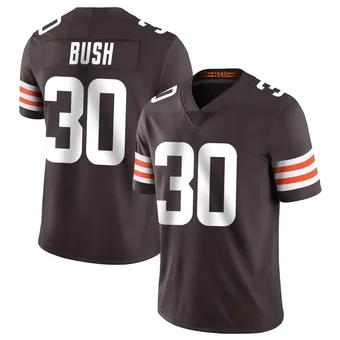 Men's Devin Bush Brown Limited Team Color Vapor Untouchable Football Jersey