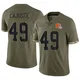 Men's Devon Cajuste Olive Limited 2022 Salute To Service Football Jersey