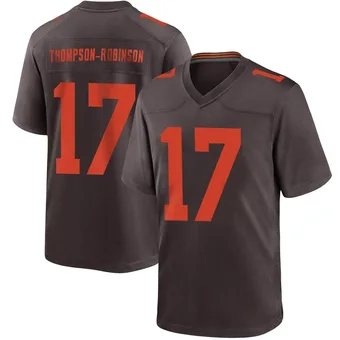 Men's Dorian Thompson-Robinson Brown Game Alternate Football Jersey