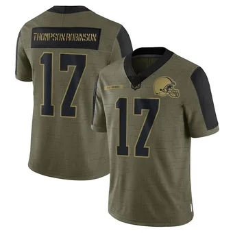 Men's Dorian Thompson-Robinson Olive Limited 2021 Salute To Service Football Jersey