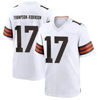 Men's Dorian Thompson-Robinson White Game Football Jersey