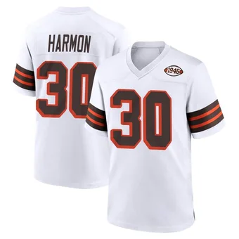 Men's Duron Harmon White Game 1946 Collection Alternate Football Jersey