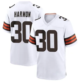 Men's Duron Harmon White Game Football Jersey