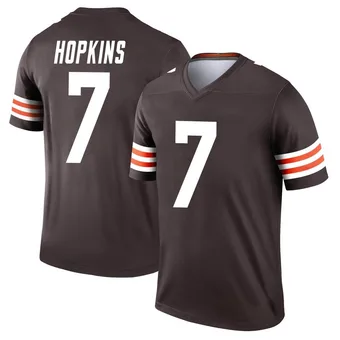 Men's Dustin Hopkins Brown Legend Football Jersey