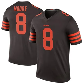 Men's Elijah Moore Brown Legend Color Rush Football Jersey