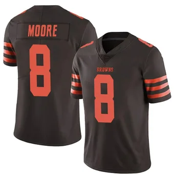 Men's Elijah Moore Brown Limited Color Rush Football Jersey