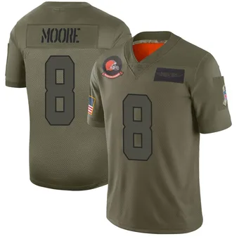 Men's Elijah Moore Camo Limited 2019 Salute to Service Football Jersey