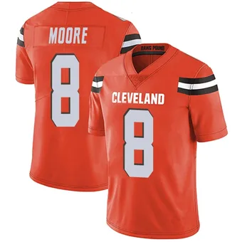 Men's Elijah Moore Orange Limited Alternate Vapor Untouchable Football Jersey