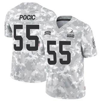 Men's Ethan Pocic Arctic Camo Limited 2024 Salute to Service Football Jersey