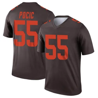 Men's Ethan Pocic Brown Legend Alternate Football Jersey