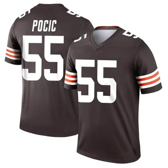 Men's Ethan Pocic Brown Legend Football Jersey