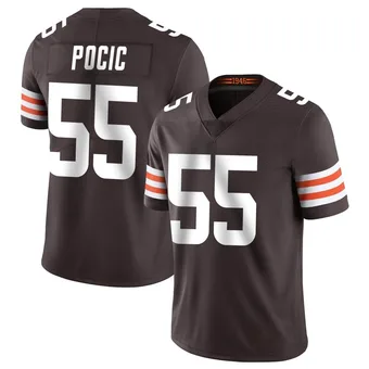 Men's Ethan Pocic Brown Limited Team Color Vapor Untouchable Football Jersey