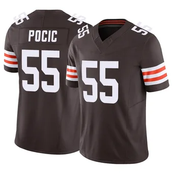 Men's Ethan Pocic Brown Limited Vapor F.U.S.E. Football Jersey