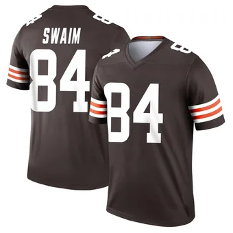 Men's Geoff Swaim Brown Legend Football Jersey