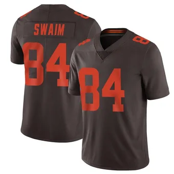 Men's Geoff Swaim Brown Limited Vapor Alternate Football Jersey