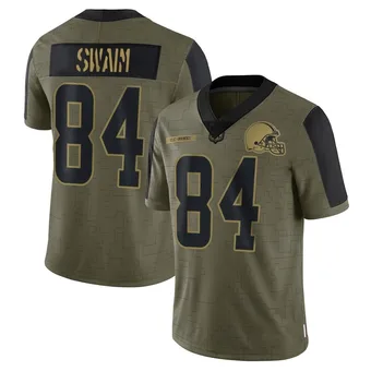 Men's Geoff Swaim Olive Limited 2021 Salute To Service Football Jersey