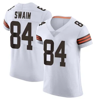 Men's Geoff Swaim White Elite Vapor Football Jersey