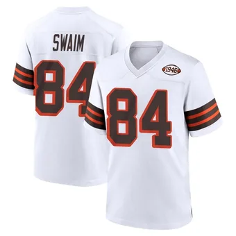 Men's Geoff Swaim White Game 1946 Collection Alternate Football Jersey