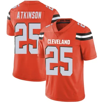 Men's George Atkinson Orange Limited Alternate Vapor Untouchable Football Jersey