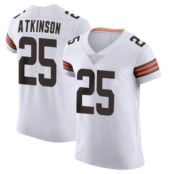 Men's George Atkinson White Elite Vapor Football Jersey