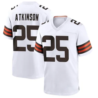 Men's George Atkinson White Game Football Jersey