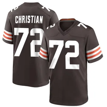 Men's Geron Christian Brown Game Team Color Football Jersey