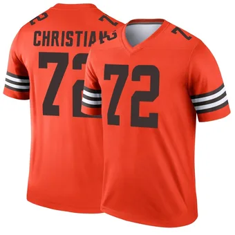 Men's Geron Christian Orange Legend Inverted Football Jersey