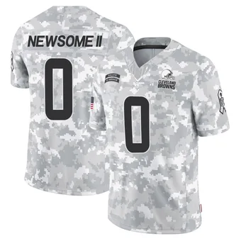 Men's Greg Newsome II Arctic Camo Limited 2024 Salute to Service Football Jersey