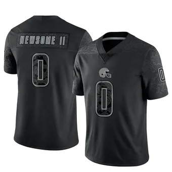 Men's Greg Newsome II Black Limited Reflective Football Jersey