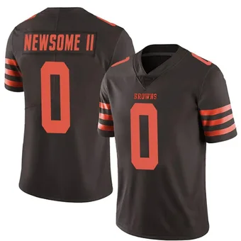 Men's Greg Newsome II Brown Limited Color Rush Football Jersey