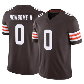 Men's Greg Newsome II Brown Limited Vapor F.U.S.E. Football Jersey